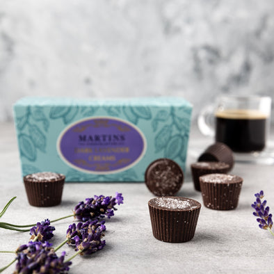Chocolate Ballotin | Dark Lavender Creams