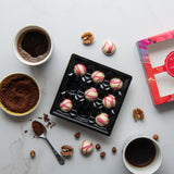Chocolate Taster Pack | White Chocolate filled with Raspberry White Chocolate Ganache - Martins Chocolatier