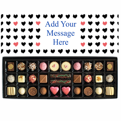 Personalised Gift Box | 30 Box | Mini Hearts - Martins Chocolatier