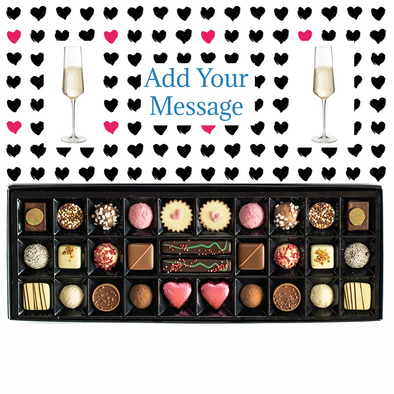 Personalised Gift Box | 30 Box | Mini Hearts - Martins Chocolatier