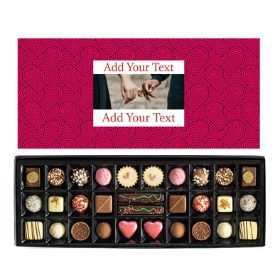 Personalised Gift Box | 30 Box | Red Hearts - Martins Chocolatier