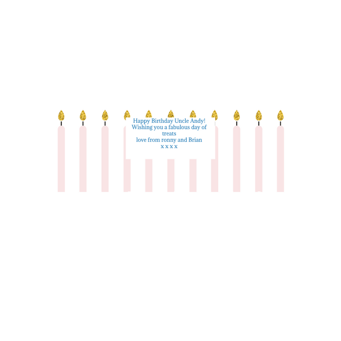 Personalised Chocolate Gift Box | 30 Box | Pink Candles