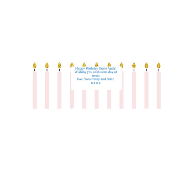 Personalised Chocolate Gift Box | 30 Box | Pink Candles