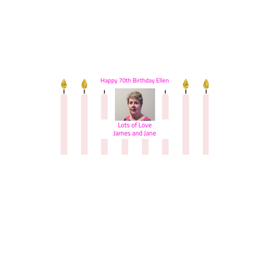 Personalised Chocolate Gift Box | 16 Box | Pink Candles