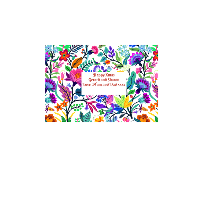 Personalised Chocolate Gift Box | 16 Box | Wildflowers