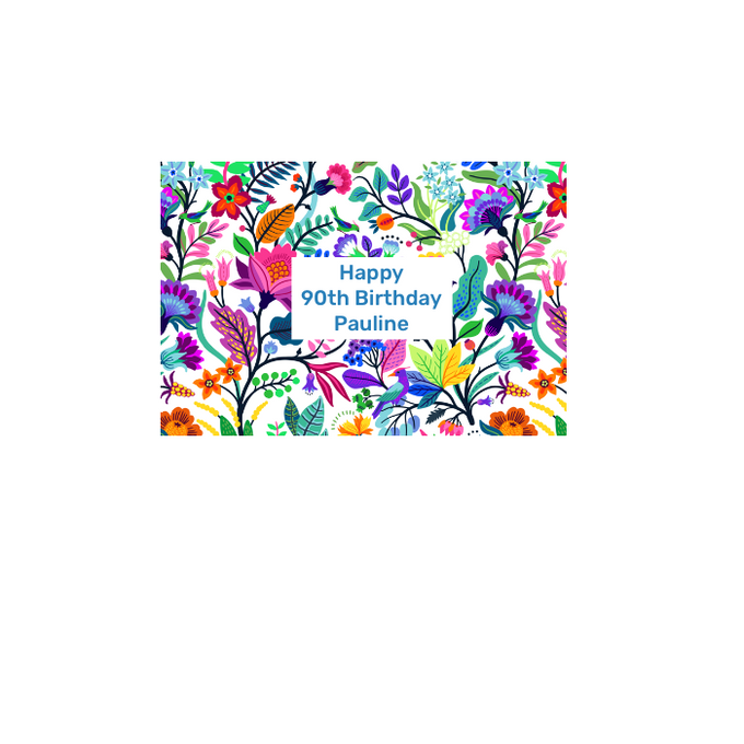 Personalised Chocolate Gift Box | 16 Box | Wildflowers