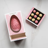 Extra Thick Pink Rose White Chocolate Easter Egg | 300g