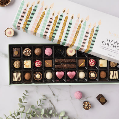 Happy Birthday Chocolate Gift Box | White | 30 Chocolates
