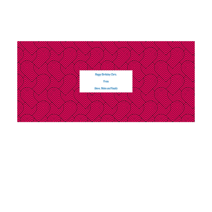 Personalised Gift Box | 16 Box | Red Hearts