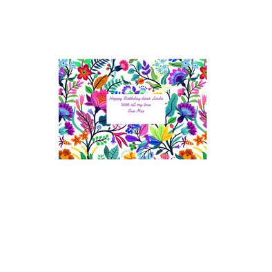 Personalised Chocolate Gift Box | 16 Box | Wildflowers