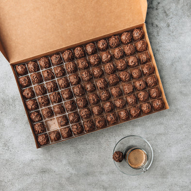 Milk Chocolate Truffles with Hazelnut Praline - 77 Box