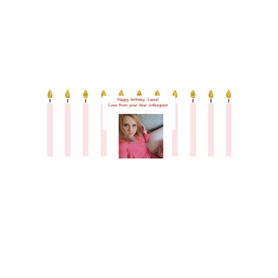Personalised Chocolate Gift Box | 30 Box | Pink Candles