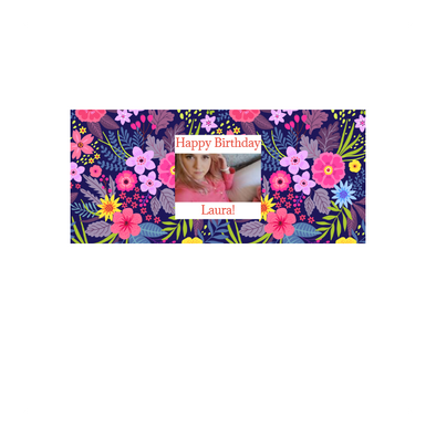 Personalised Chocolate Gift Box | 30 Box | Purple Flowers