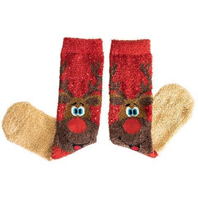 Christmas Socks with Reindeer Design