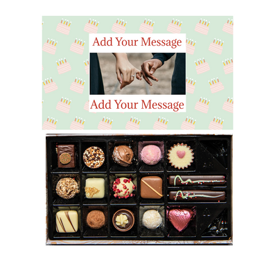 Personalised Chocolate Gift Box | 16 Box | Birthday Cake - Martins Chocolatier