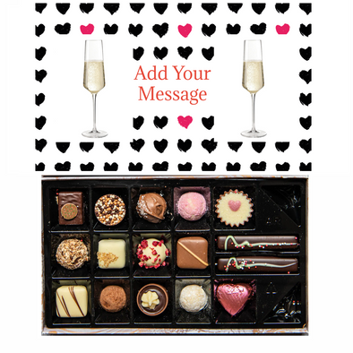 Personalised Gift Box | 16 Box | Mini Hearts - Martins Chocolatier