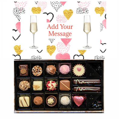 Personalised Gift Box | 16 Box | Mixed Hearts - Martins Chocolatier