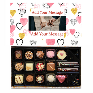 Personalised Gift Box | 16 Box | Mixed Hearts - Martins Chocolatier