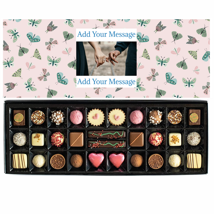 Personalised Chocolate Gift Box | 30 Box | Butterflies - Martins Chocolatier