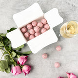 Chocolate Ballotin | Pink and Dark Marc de Champagne Truffles