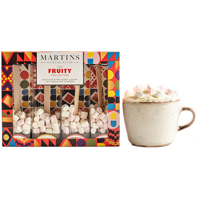 Hot Chocolate Stirrers Fruity Collection - Martins Chocolatier
