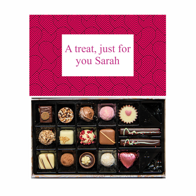 Personalised Gift Box | 16 Box | Red Hearts - Martins Chocolatier
