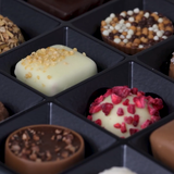 Personalised Chocolate Gift Box | 30 Box | Purple Flowers - Martins Chocolatier