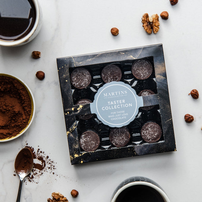 Chocolate Taster Pack | Dark Chocolate & Viola Cream - Martins Chocolatier