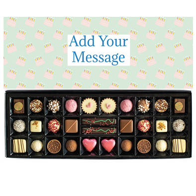Personalised Chocolate Gift Box | 30 Box | Birthday Cake - Martins Chocolatier