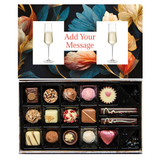 Personalised Chocolate Gift Box | 16 Box | Floral - Martins Chocolatier