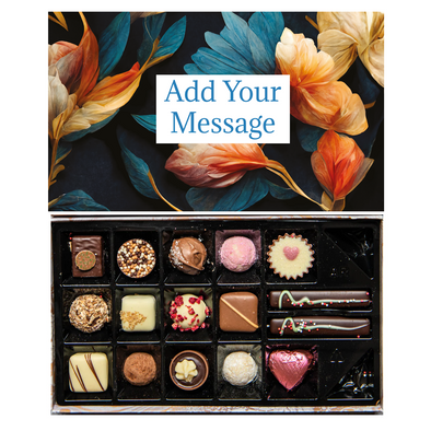 Personalised Chocolate Gift Box | 16 Box | Floral - Martins Chocolatier