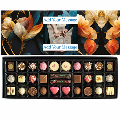 Personalised Chocolate Gift Box | 30 Box | Floral - Martins Chocolatier