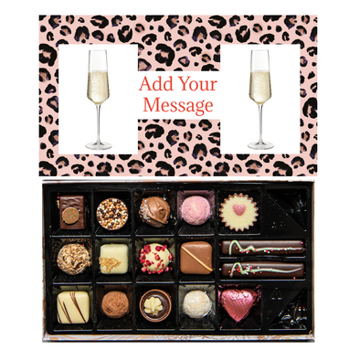 Personalised Chocolate Gift Box | 16 Box | Leopard - Martins Chocolatier