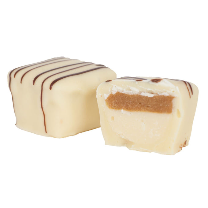 1kg box of 'Joanna' Caramel Layered White Chocolates With Vanilla Ganache Centre - Martins Chocolatier