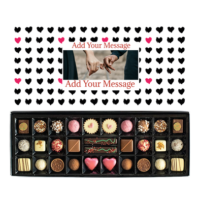 Personalised Gift Box | 30 Box | Mini Hearts - Martins Chocolatier