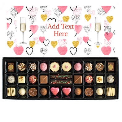 Personalised Gift Box | 30 Box | Mixed Hearts - Martins Chocolatier