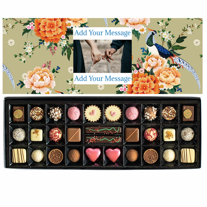 Personalised Chocolate Gift Box | 30 Box | Peacocks - Martins Chocolatier