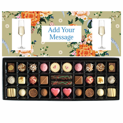 Personalised Chocolate Gift Box | 30 Box | Peacock - Martins Chocolatier