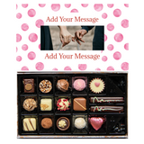 Personalised Chocolate Gift Box | 16 Box | Pink Dots - Martins Chocolatier