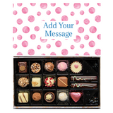 Personalised Chocolate Gift Box | 16 Box | Pink Dots - Martins Chocolatier