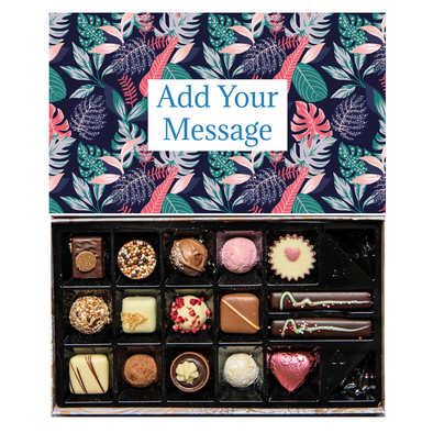 Personalised Chocolate Gift Box | 16 Box | Vibrant Floral - Martins Chocolatier