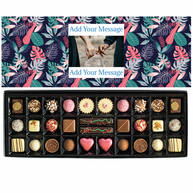 Personalised Chocolate Gift Box | 30 Box | Vibrant Floral - Martins Chocolatier