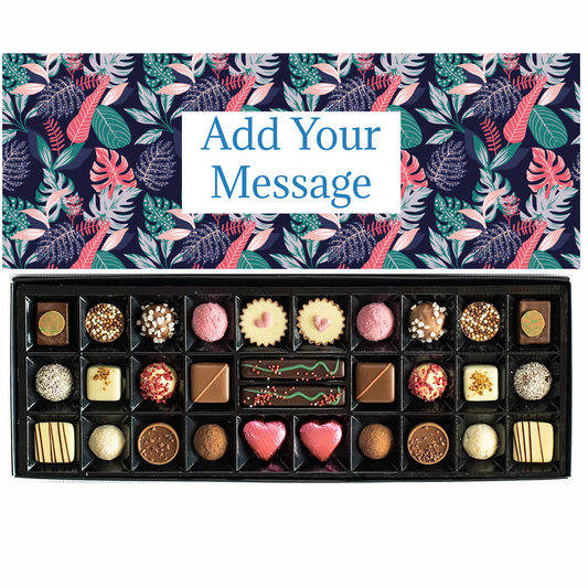 Personalised Chocolate Gift Box | 30 Box | Vibrant Floral - Martins Chocolatier