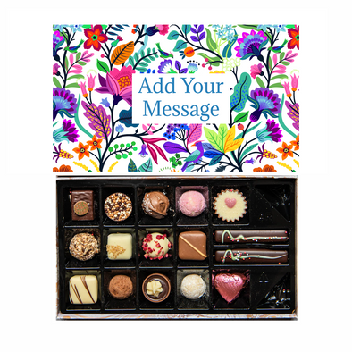 Personalised Chocolate Gift Box | 16 Box | Wildflowers - Martins Chocolatier
