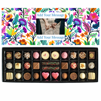 Personalised Chocolate Gift Box | 30 Box | Wildflowers - Martins Chocolatier