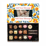 Personalised Chocolate Gift Box | 16 Box | Yellow Flowers - Martins Chocolatier