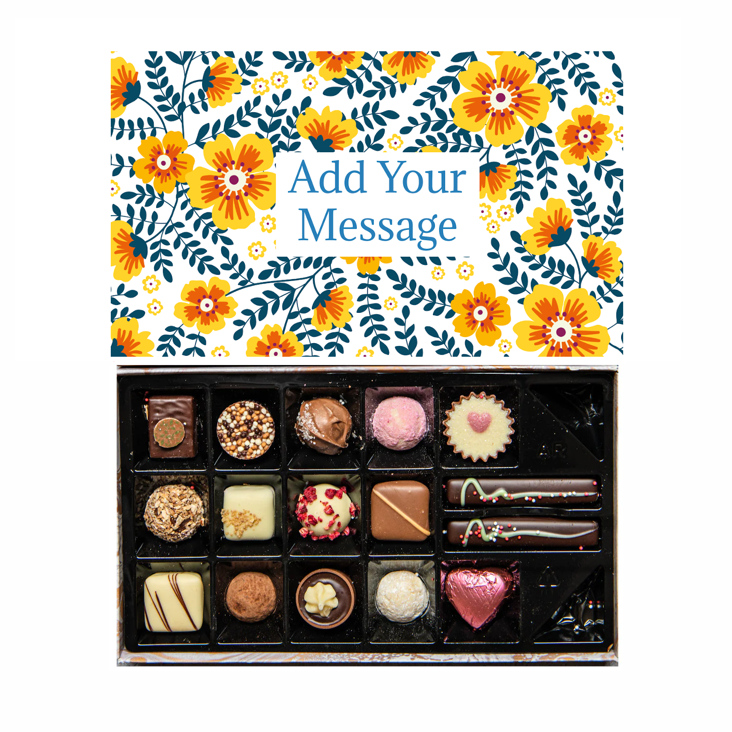 Box of Yellow Blooms and Chocolate