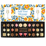 Personalised Chocolate Gift Box | 30 Box | Yellow Flowers - Martins Chocolatier